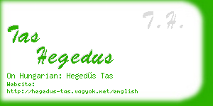tas hegedus business card